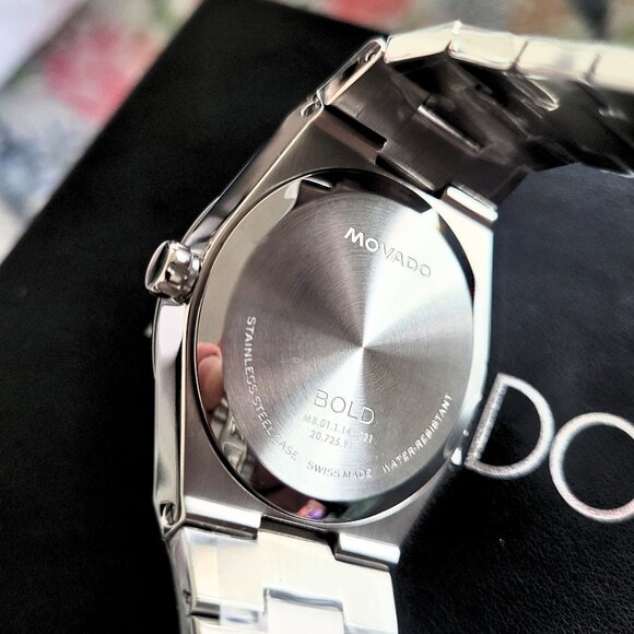 Movado Men's Bold Quest Sunray Light Blue Dial Swiss Watch - Picture 7 of 8